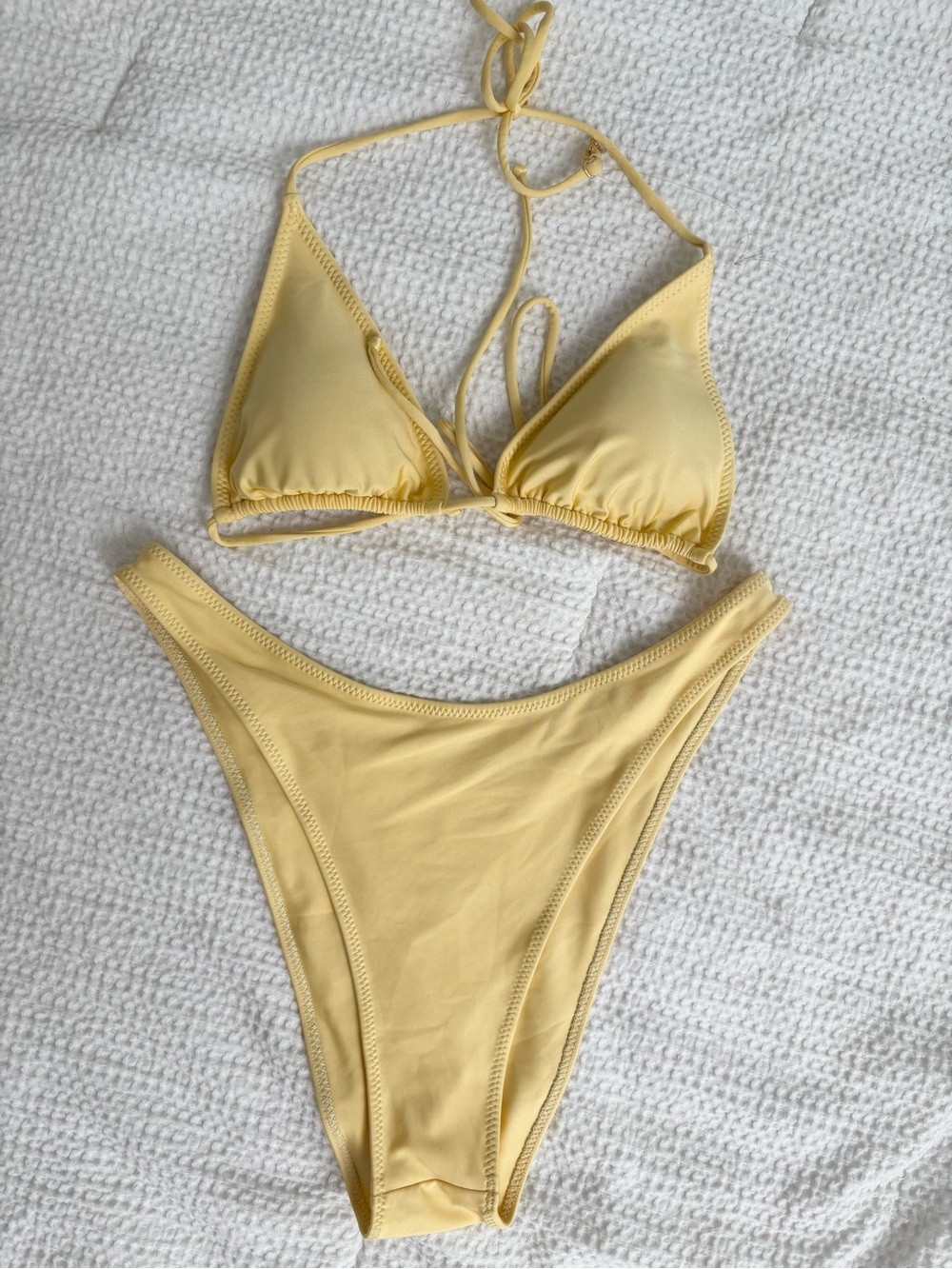 Skatie Butter Glossy Bikini Set Dolly Bottoms Large and Ella Top Medium